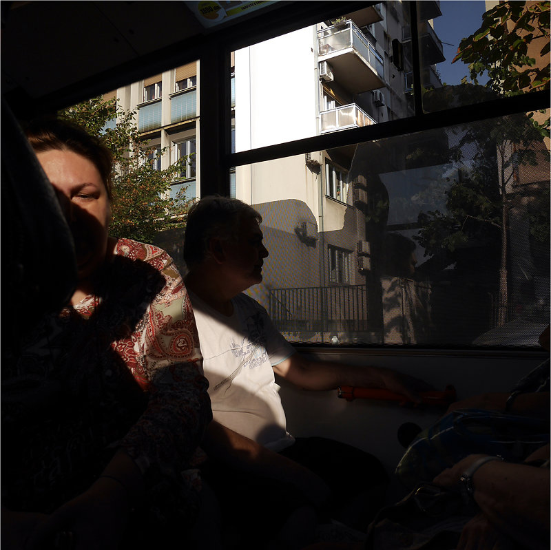 Dans un bus à Beograd - Belgrade, Serbie, 2018